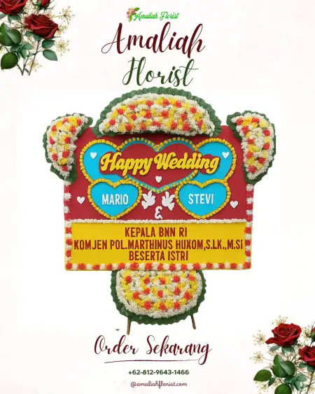 Papan Bunga Pernikahan Parado